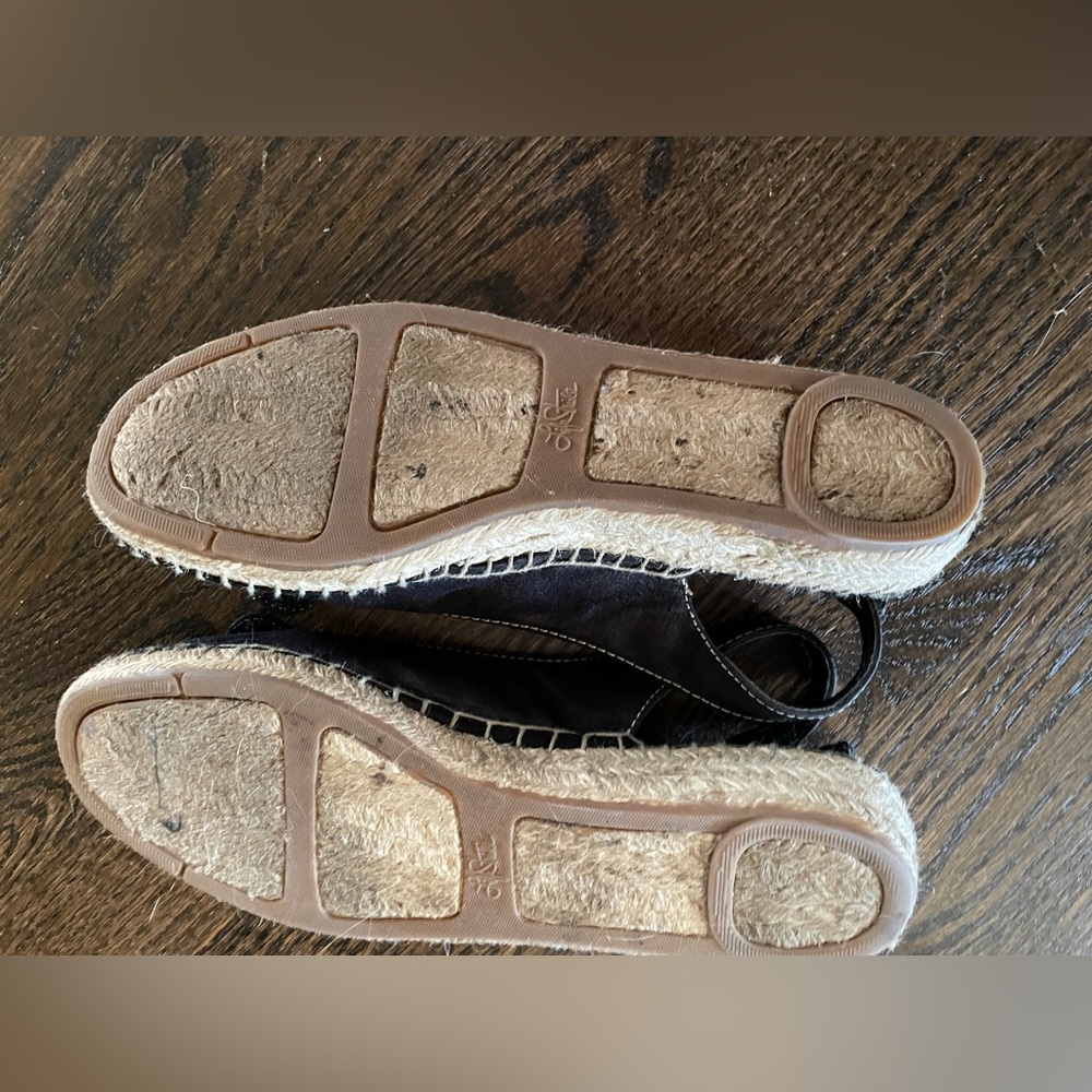 Life Stride Rica Too black slingback espadrille with jute wedge heel, size 7.5 - Picture 8 of 8